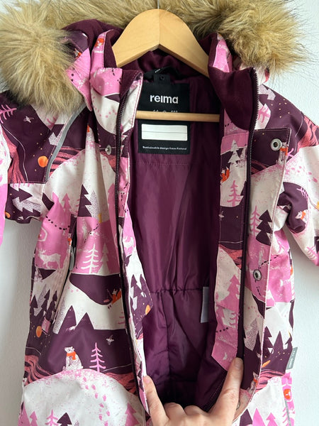 Reima Toddler Waterproof Snowsuit with Furry Hood • 1-2 years (86cm)