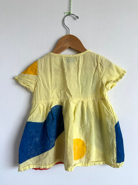 Bobo Choses Geometric Yellow Dress • 12-18 months