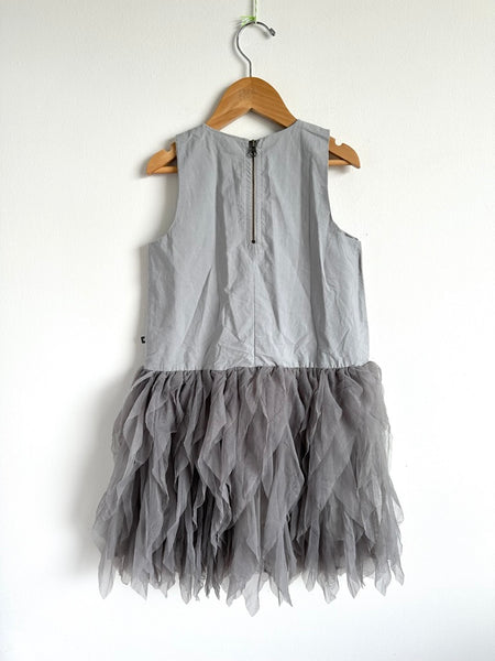 Molo Grey Tank Dress with Tulle Tiered Skirt • 5-6 years