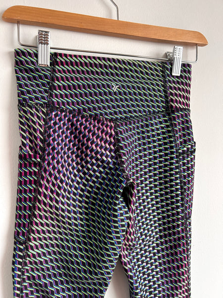Old Navy Neon Lines Patterned Yoga Pants • 8 years (medium)