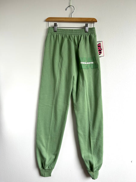 NEW Vintage TKO Green Cotton/Poly Sweatpants • 8-10 years (medium)