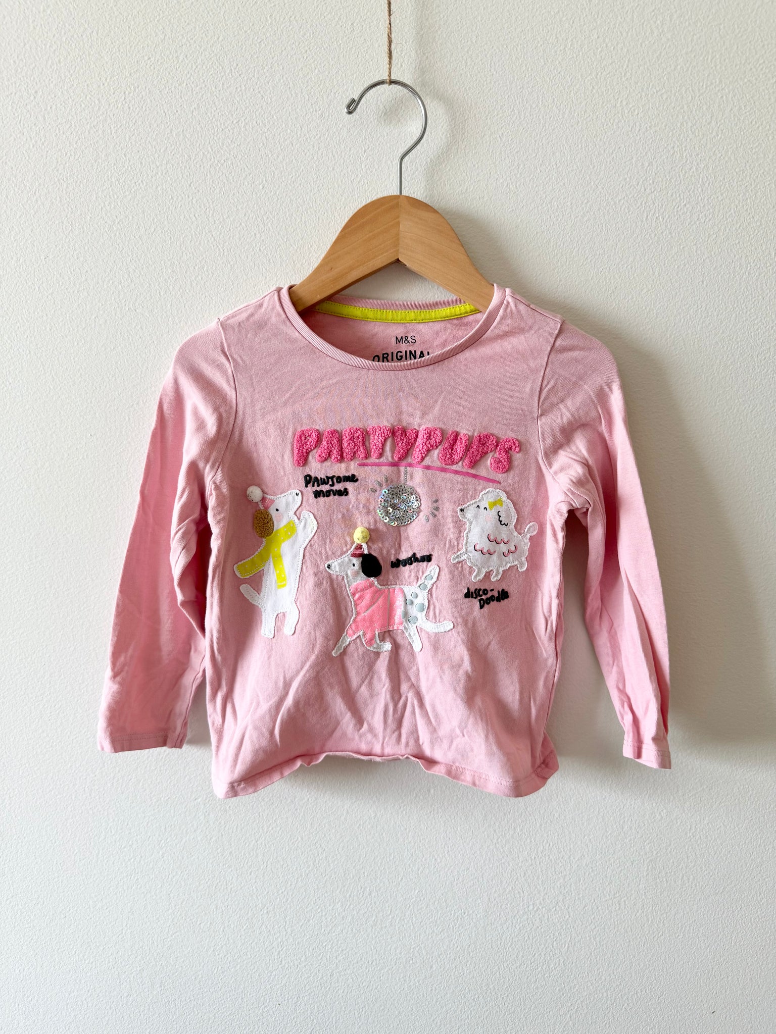 M&S Party Pups Long Sleeve • 2-3 years