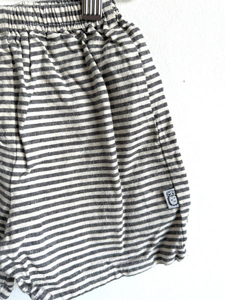 Lucy and Leo Linen Elastic Waist Striped Shorts • 2-4 years