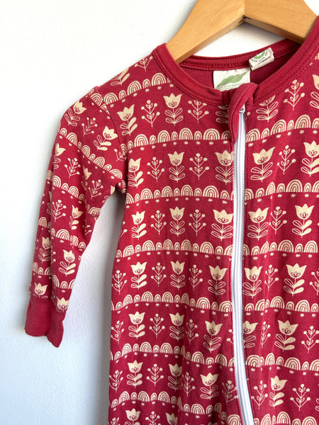 Parade Red Floral Romper • 12-24 months