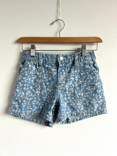 Old Navy Denim White Floral Printed Shorts • 8 years