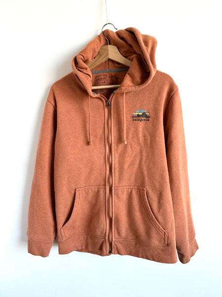Patagonia Orange Zip Up Hoodie • Women's Large/Men's Medium