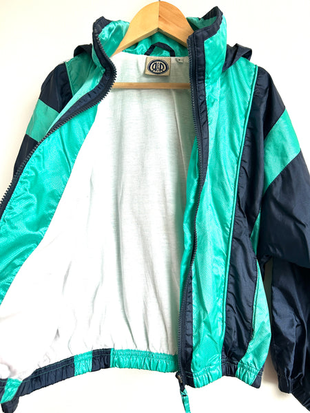 Vintage R&R Windbreaker Jacket with Hood • 7-9 years