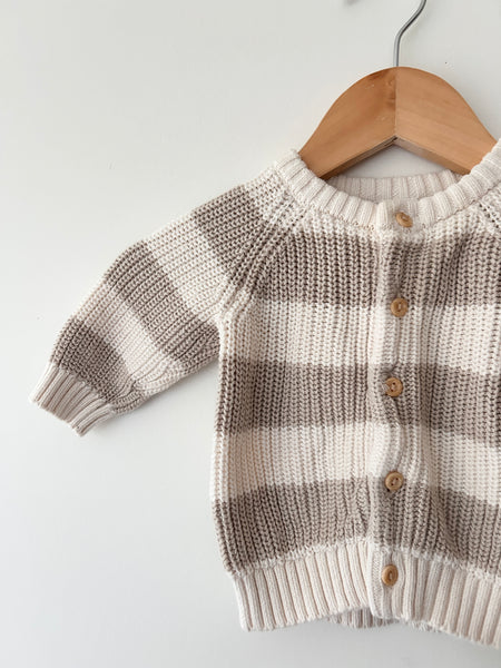 H&M Striped Button Cardigan • Newborn *