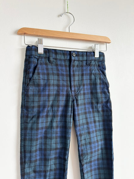 Tea Collection Blue and Green Plaid Pants • 6-7 years
