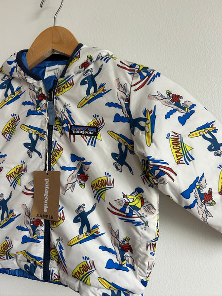 Patagonia Surfing Badger Baby Reversible Down Hoodie • 2 years