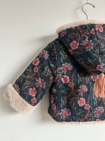 Louise Misha Blue Floral Lined Jacket • 12 months