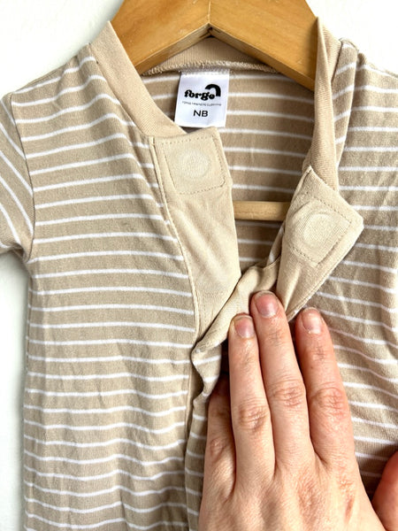 Forge Soft Magnetic Striped Sleeper • Newborn