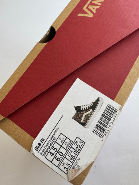 NEW Vans Sk-8 Hi Floral Lace Up Shoes • 6 women's / 36 EU