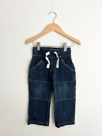 PK Beans Denim Sweatpants • 1-2 years