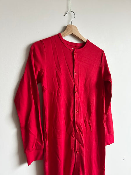 Arborist Red Adult Waffle Romper • Kid 10-12 ish or X-Small Adult (Up to 5"2)