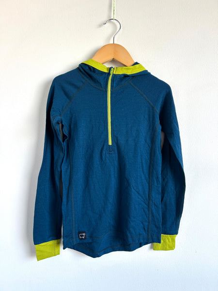 Wee Woolies Navy and Green Zip Hoodie• 6-7 years