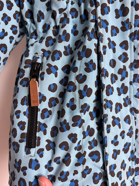 Mini Rodini Blue Leopard Parka Jacket • 4-6 years (104cm)
