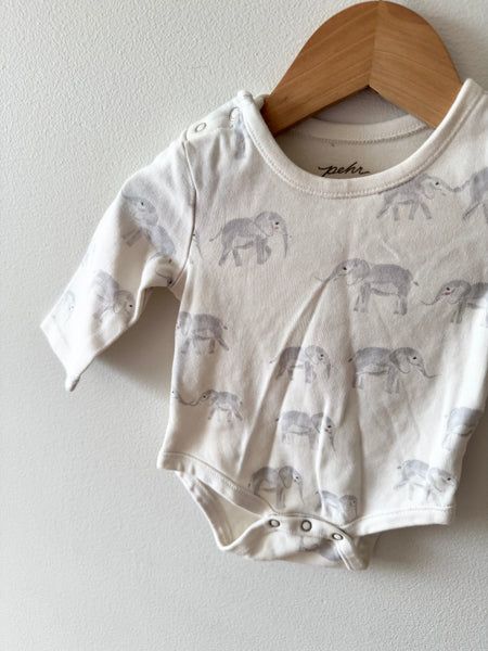Pehr Elephant Onesie • 0-3 months