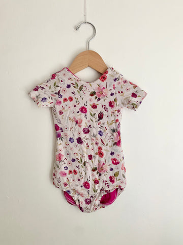 Small Shop Pink Floral Bodysuit • 1-2 years