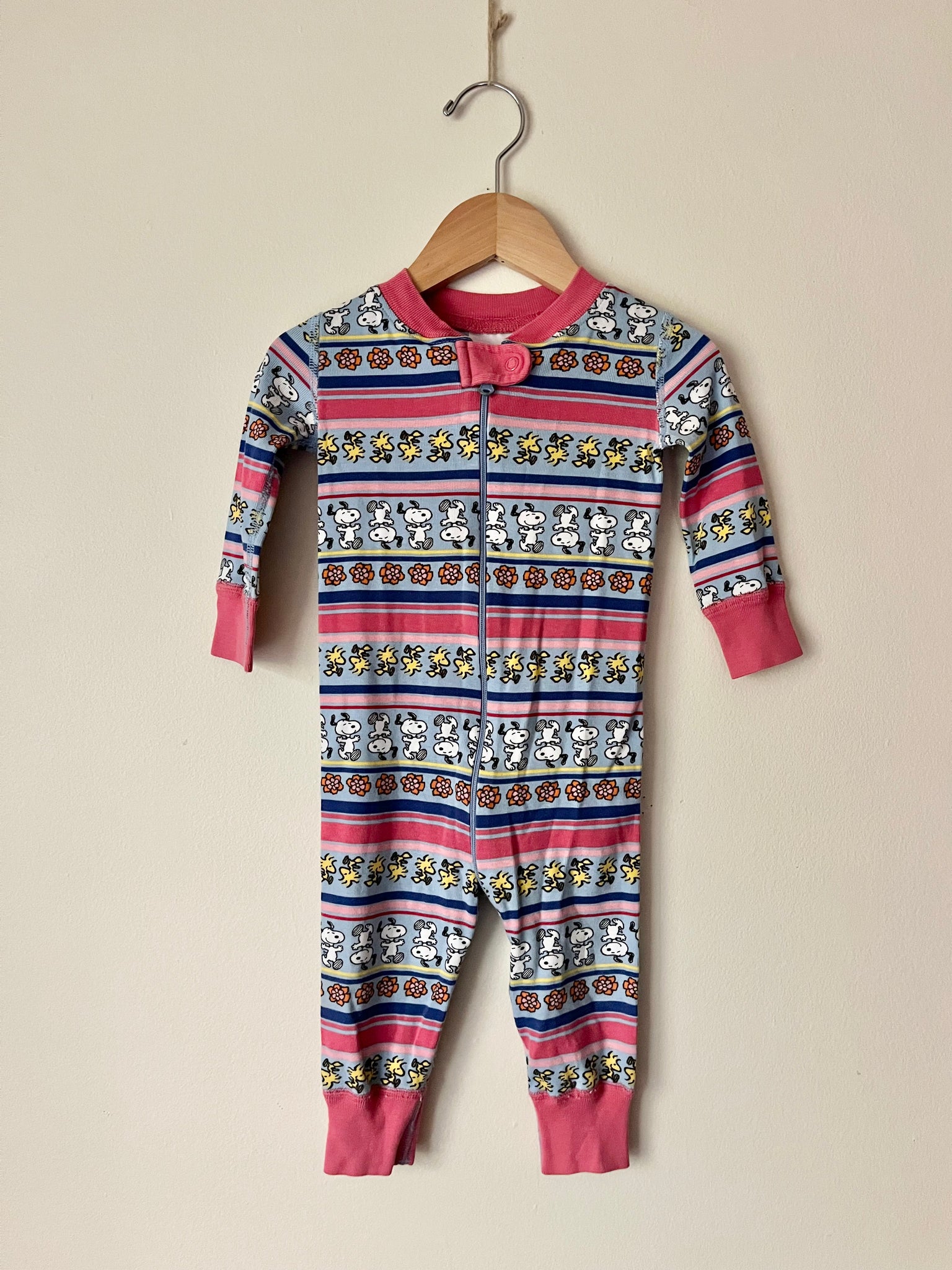 Hanna Andersson x Peanuts Snoopy Fairisle Romper • 6-12 months