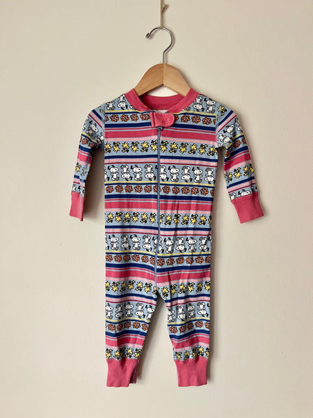 Hanna Andersson x Peanuts Snoopy Fairisle Romper • 6-12 months