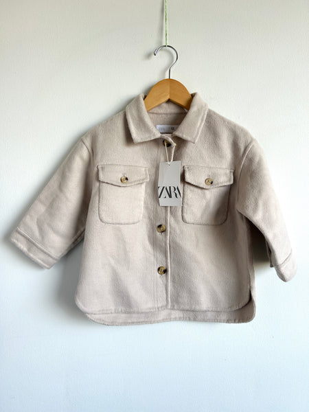 NEW Zara Cream Shacket • 2-3 years