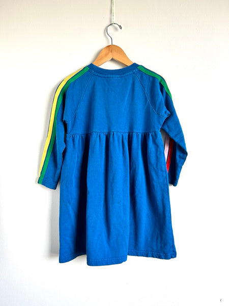 Hanna Andersson Blue Long Sleeve Dress with Juice Patch • 6-7 years