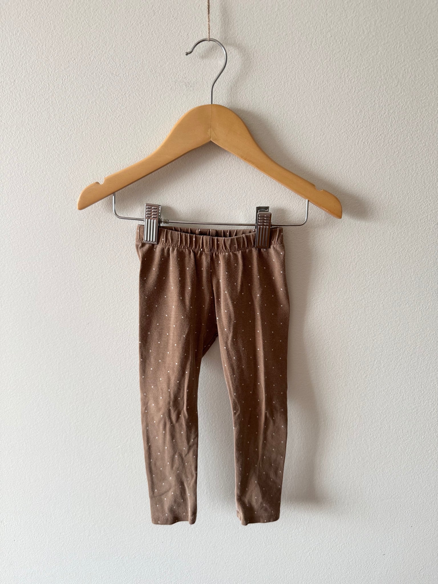Jax and Lennon Brown Polkadot Leggings • 12-18 months