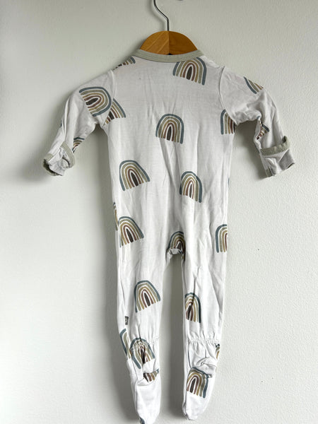 Kyte Bamboo Rainbow Zip Romper with Feet• 0-3 months