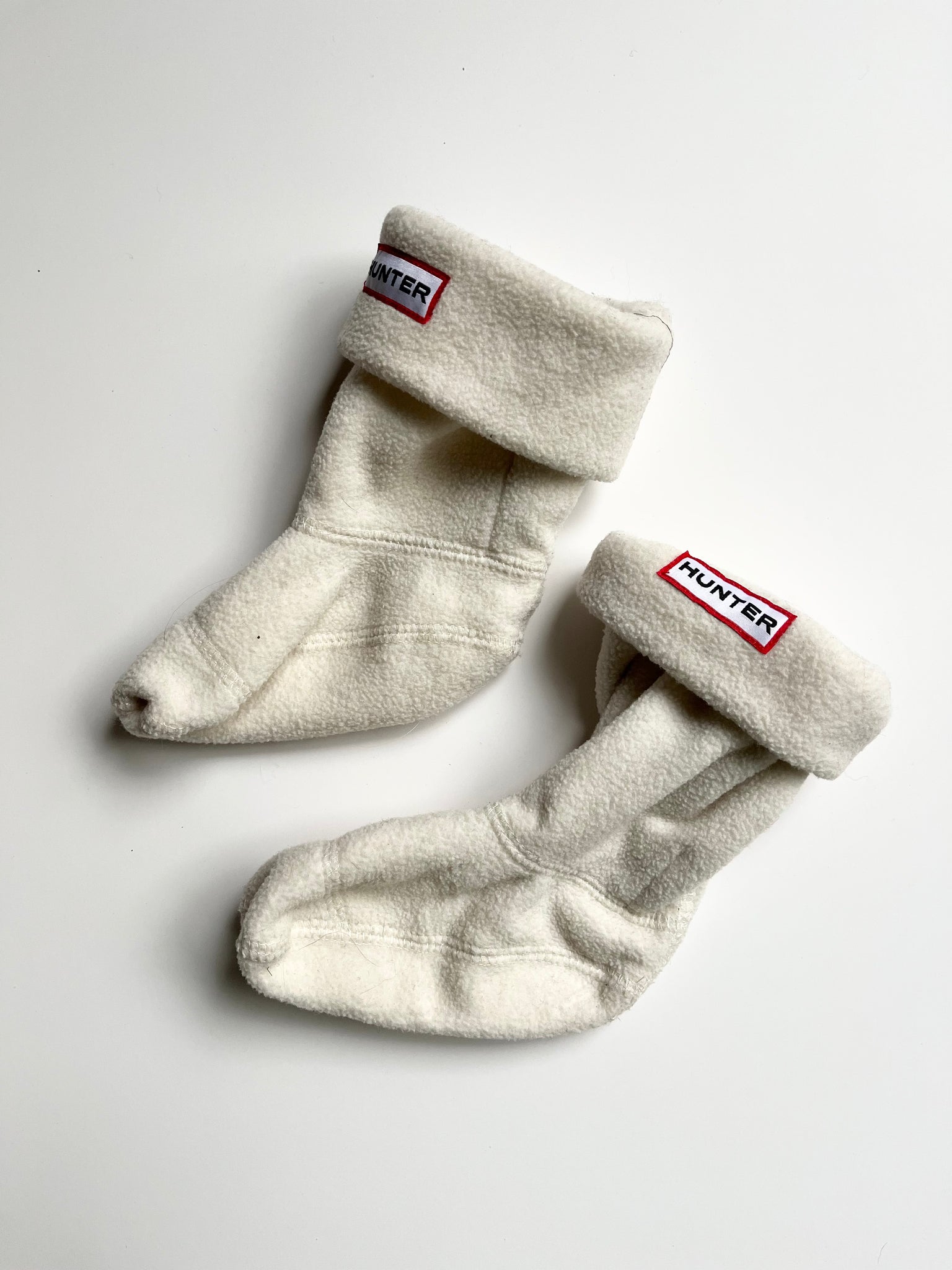 Hunter White Fleece Boot Liners • 5c-7c