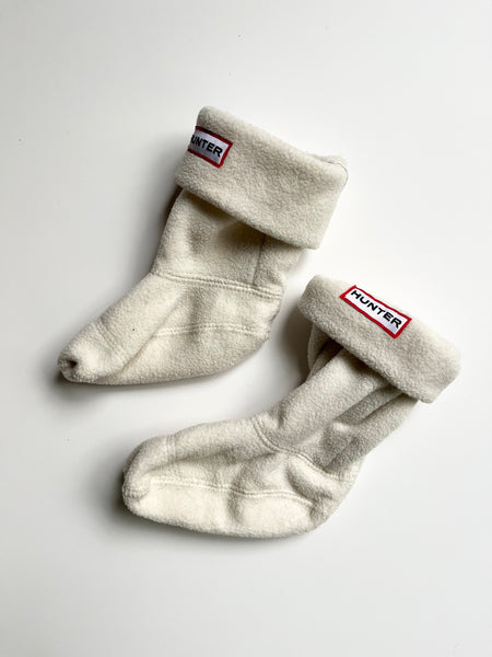 Hunter White Fleece Boot Liners • 5c-7c