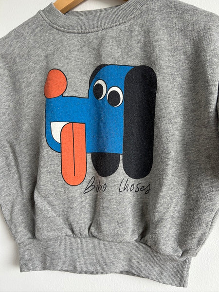 Bobo Choses Dog Face Sweatshirt • 2-3 years