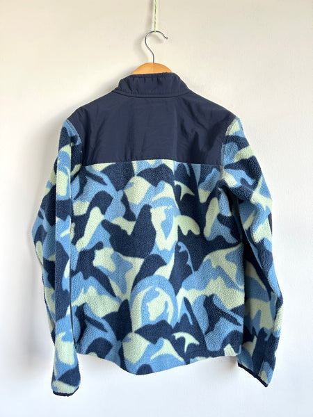 MEC Blue Patterned Fleece Zip Up Jacket • 9-11 years