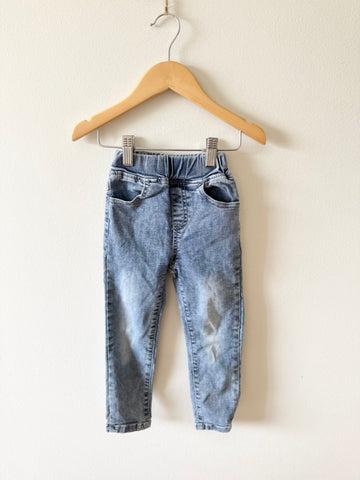 Little Bipsy Elastic Waist Slim Stretchy Jeans • 3-4 years