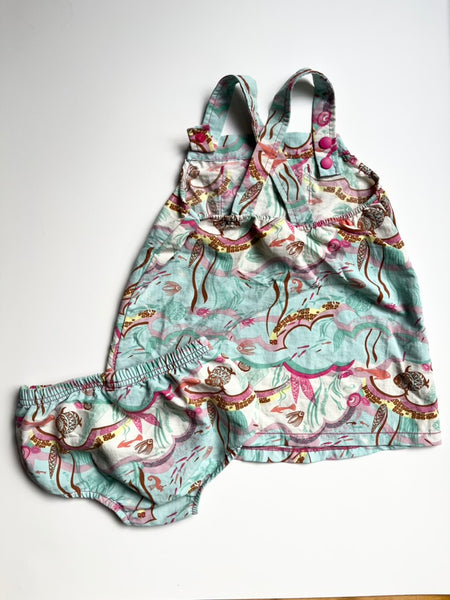 Patagonia 2pc Blue Tank Dress with Fish • 2 years