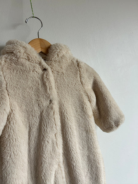 Zara Furry Bear Bunting Suit • 9-12 months