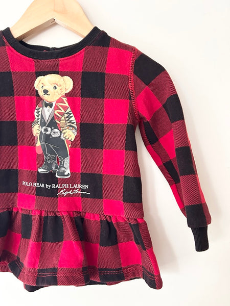 Polo by Ralph Lauren Bear Peplum Sweatshirt • 18-24 months *