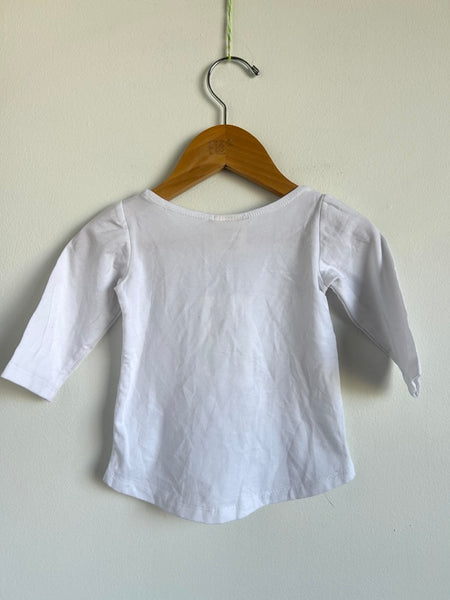 NEW Nest and Nurture White 3/4 Sleeve Shirt • 12-24 months