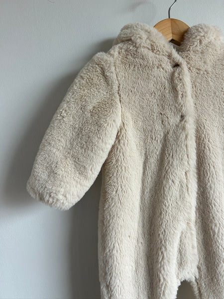 Zara Furry Bear Bunting Suit • 9-12 months