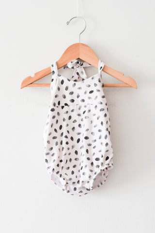 Little and Lively Polka Dot Romper • 0-6 months