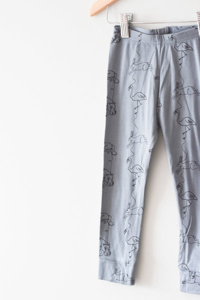 Little and Lively Animal Sketch Leggings  • 6-9 months