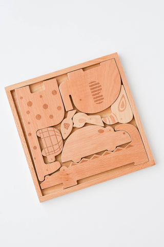 Pottery Barn Kids Wooden Animal Puzzle • Toy