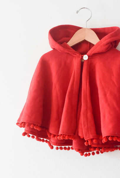Nooks Hooded Cape with Tassels • 3-4 years
