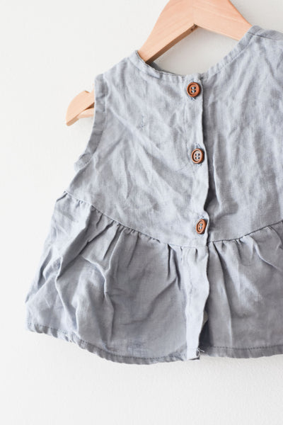 Little Deer Handmade Linen Peplum • 12-18 months