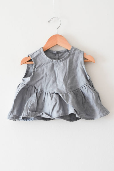 Little Deer Handmade Linen Peplum • 12-18 months