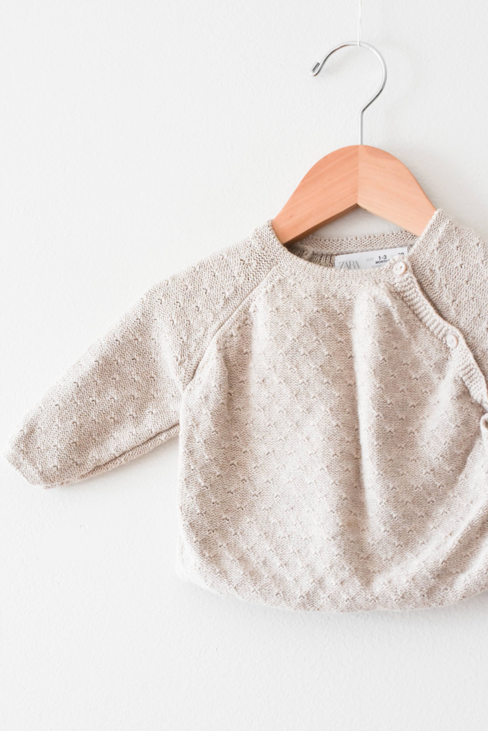 Zara Side Button Knit Sweater • 1-3 months – Hip Hip Hooray Kids