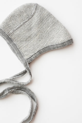 Disana Grey Knit Bonnet • 0-6 months