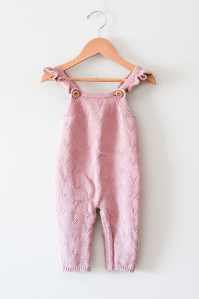 Knit Ruffle Strap Overalls • 6-9 months