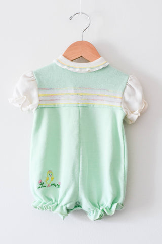 Vintage Bull Frog Knits Bubble Romper • 18 months