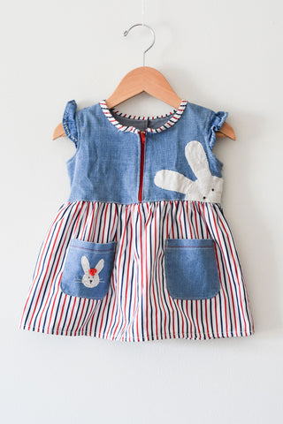 Vintage Denim Bunny Dress • 2-3 years